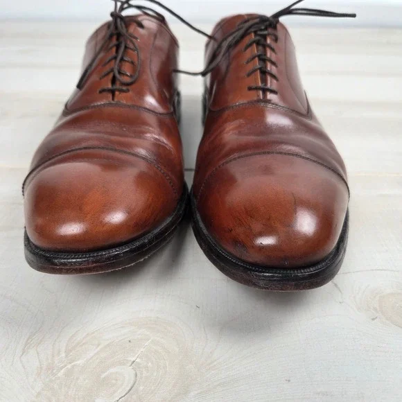 Allen Edmonds Park‎ Avenue Cap Toe Oxford Dress Shoes Men 12B Brown Leather USA